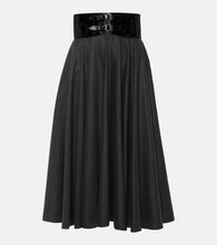 Alaia Belted high-rise virgin wool midi skirt - Alaia 系带高腰羊毛中长裙