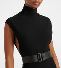 Alaia Belted wool-blend maxi dress