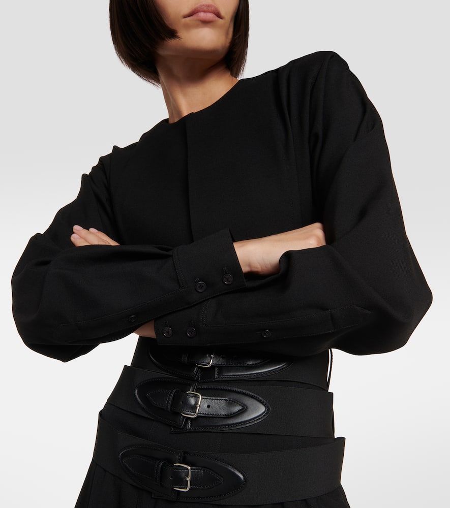 Alaia Belted wool minidress