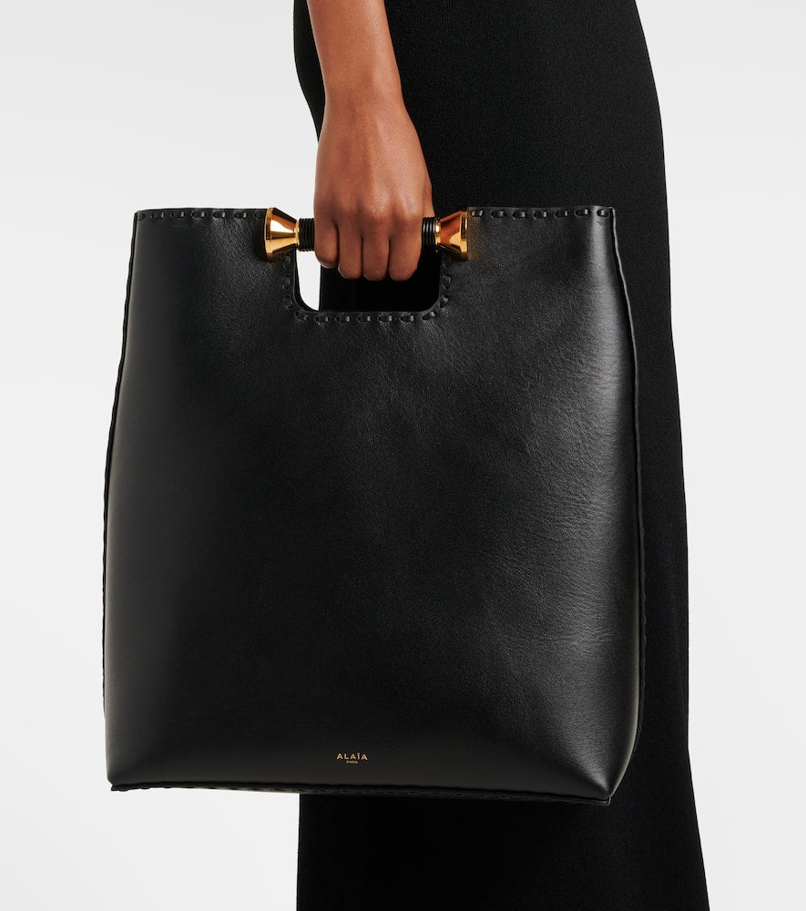 Alaia Bobine leather tote bag