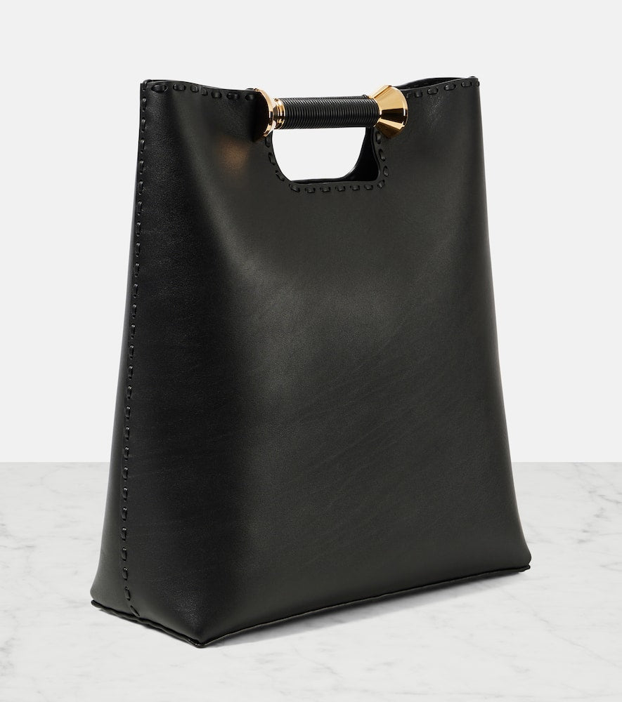 Alaia Bobine leather tote bag