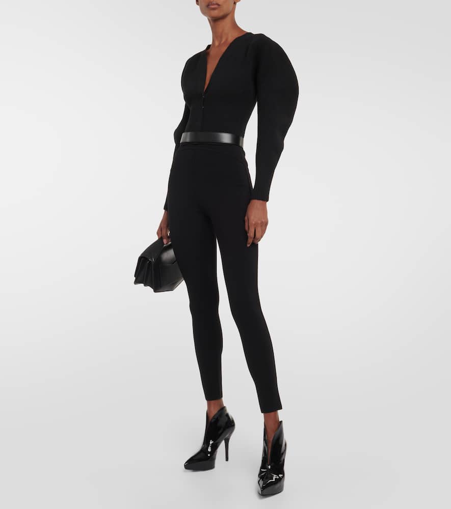 Alaia Booties Slick patent leather ankle boots