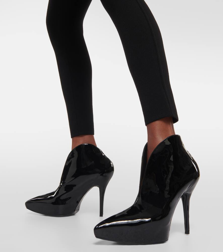 Alaia Booties Slick patent leather ankle boots