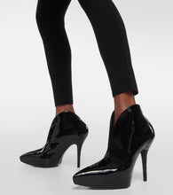 Alaia Booties Slick patent leather ankle boots