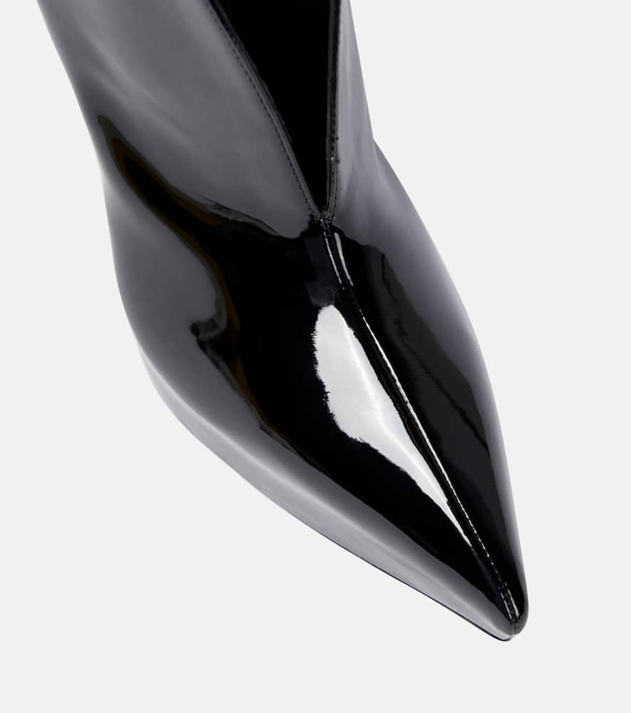 Alaia Booties Slick patent leather ankle boots