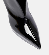 Alaia Booties Slick patent leather ankle boots