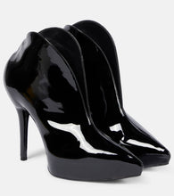 Alaia Booties Slick patent leather ankle boots