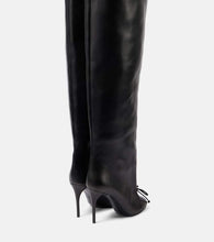 Alaia Bow-detail leather over-the-knee boots