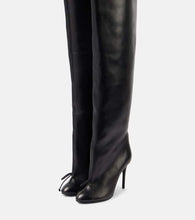 Alaia Bow-detail leather over-the-knee boots