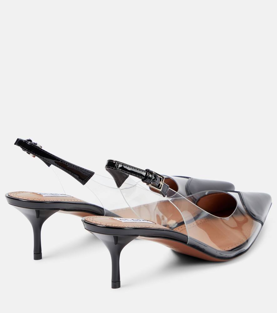Alaia C√Ö¬ìur leather-trimmed PVC pumps