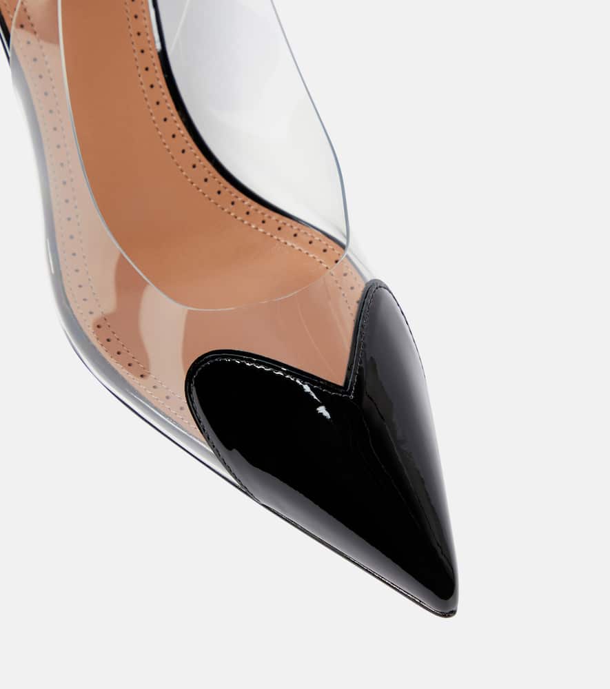 Alaia C√Ö¬ìur leather-trimmed PVC pumps