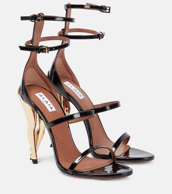 Alaia Cabaret patent leather sandals
