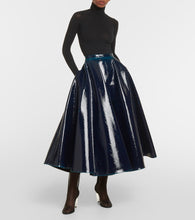 Alaia Coated wool-blend midi skirt