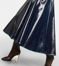 Alaia Coated wool-blend midi skirt