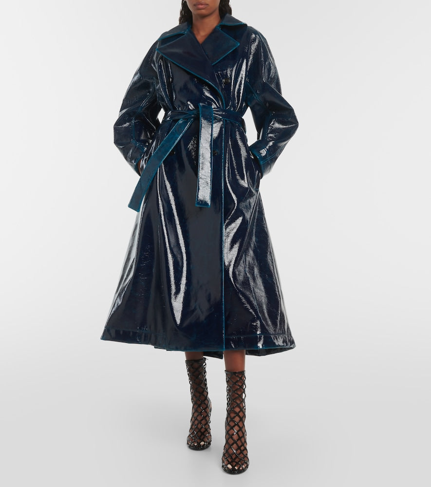 Alaia Coated wool-blend trench coat