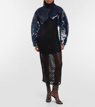Alaia Coated wool cropped jacket