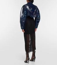 Alaia Coated wool cropped jacket