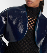 Alaia Coated wool cropped jacket