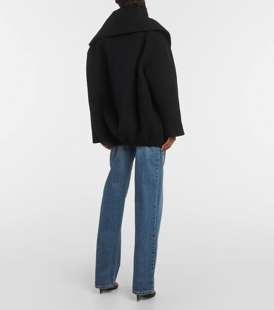 Alaia Cocoon wrap virgin wool coat