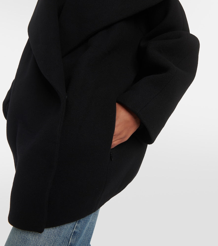 Alaia Cocoon wrap virgin wool coat