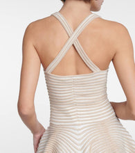 Alaia Crêpe and chenille ballerina minidress