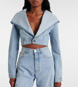 Alaia Cropped denim jacket
