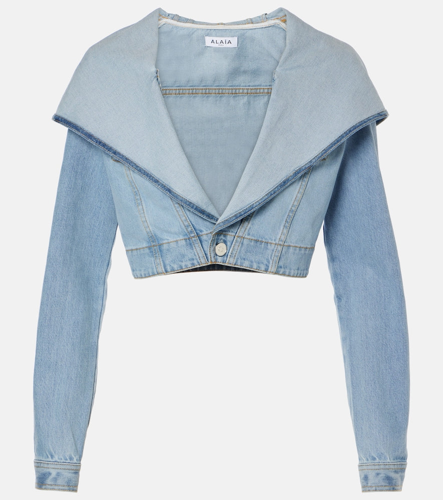 Alaia Cropped denim jacket - Alaia 短款牛仔夹克