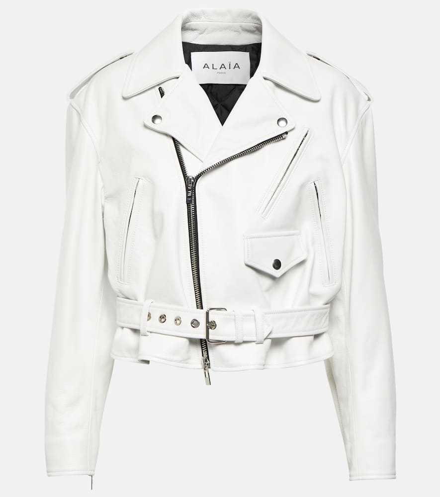 Alaia Cropped leather biker jacket