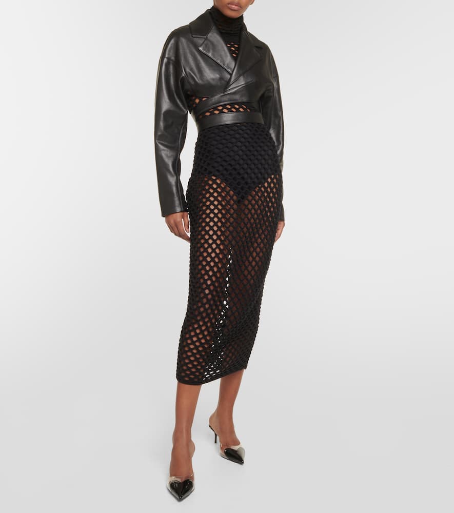 Alaia Cropped leather jacket