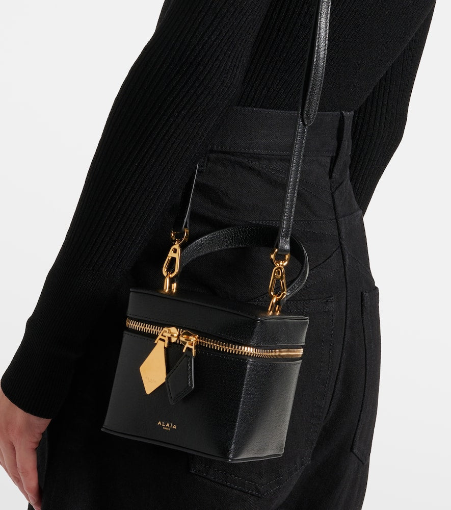 Alaia Cube leather vanity bag