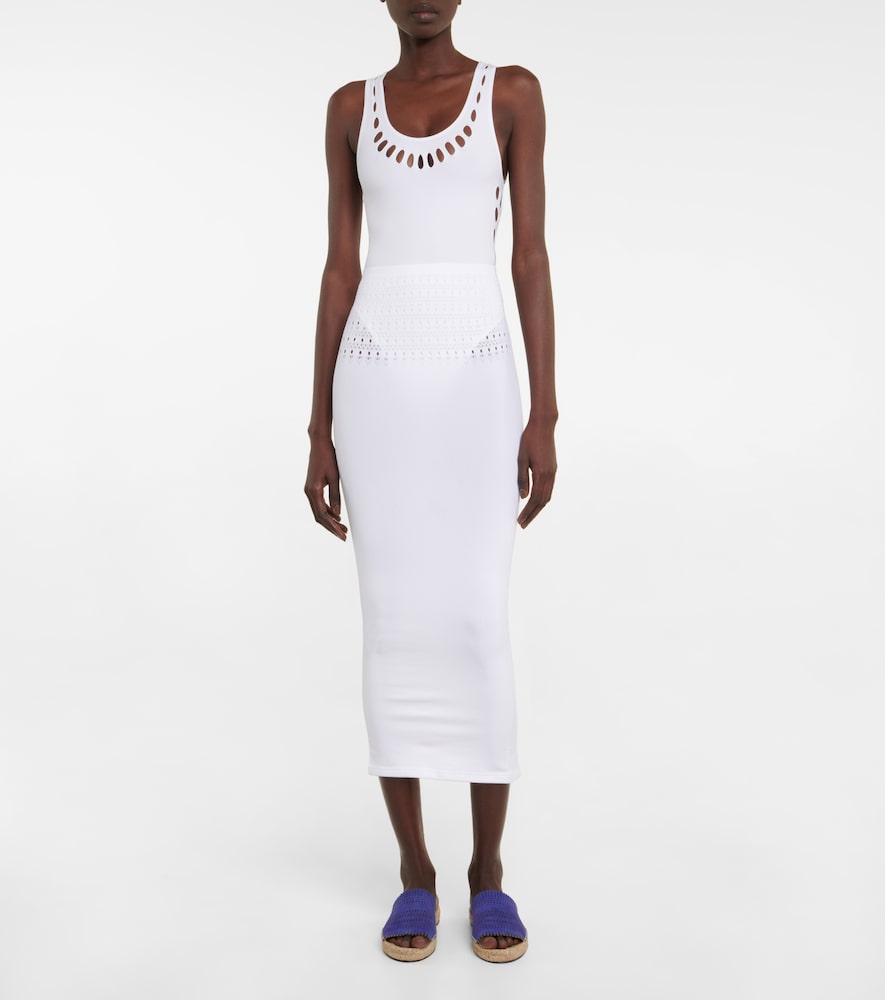 Alaia Cutout technical midi skirt