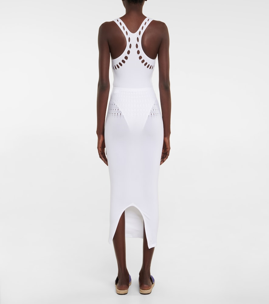 Alaia Cutout technical midi skirt