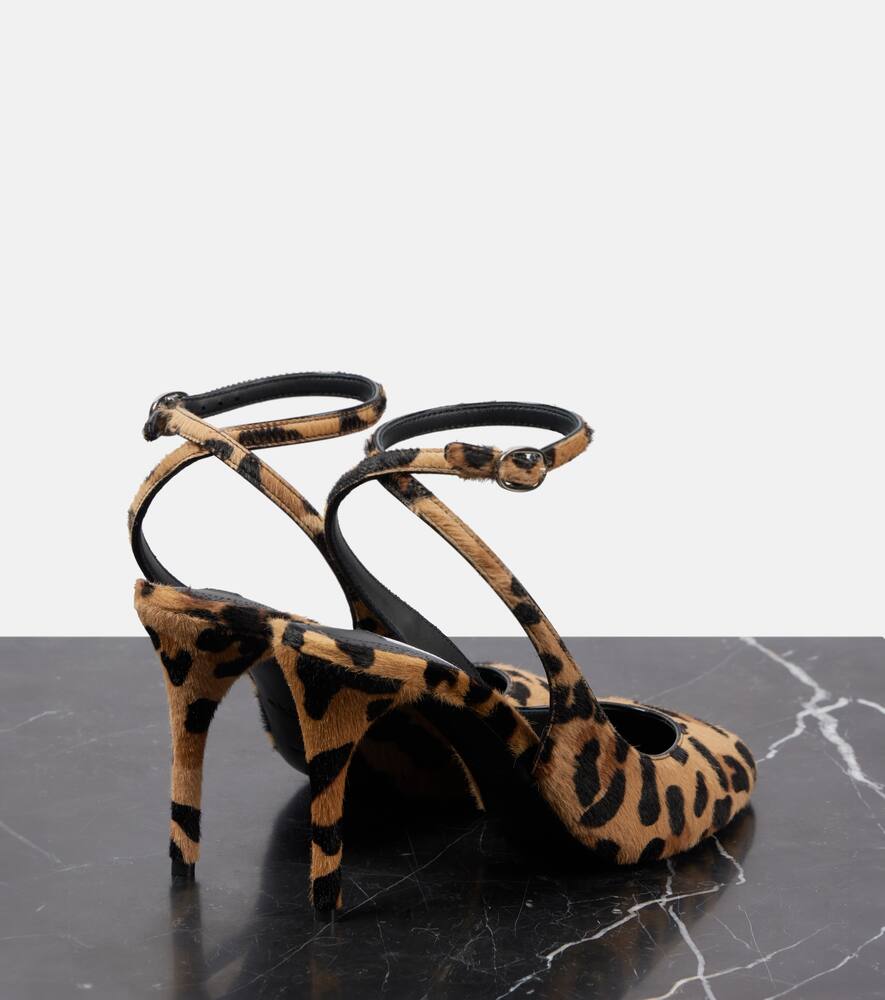 Alaia Decollete 90 calf hair slingback pumps