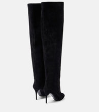 Alaia Decollete Cuissardes suede knee-high boots