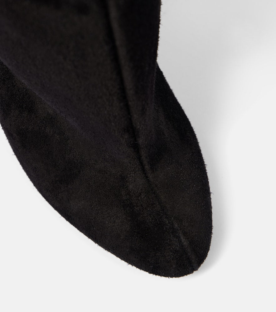 Alaia Decollete Cuissardes suede knee-high boots