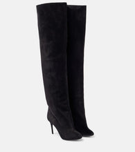 Alaia Decollete Cuissardes suede knee-high boots