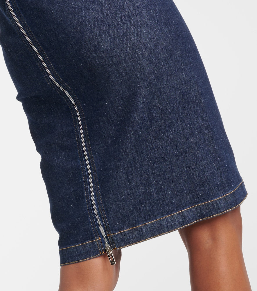 Alaia Denim midi dress