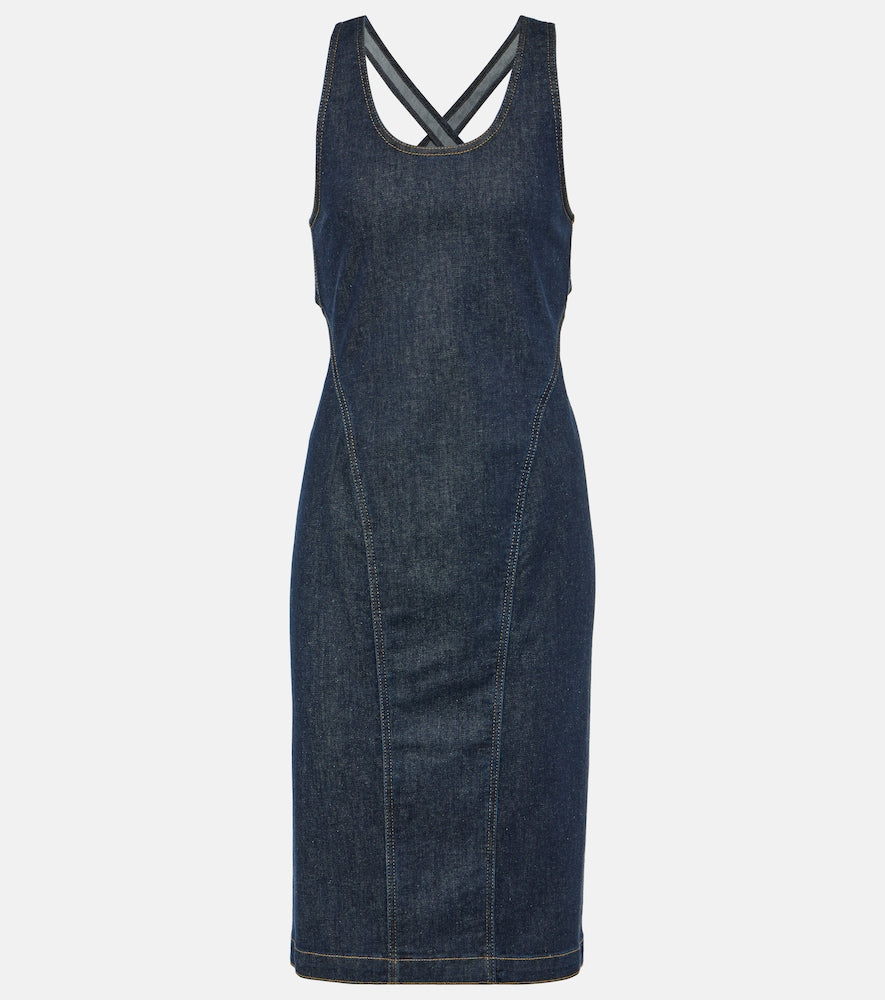 Alaia Denim midi dress. Alaia Denim 中长连衣裙