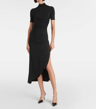 Alaia Draped asymmetric midi dress