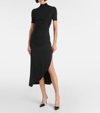 Alaia Draped asymmetric midi dress