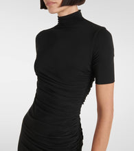 Alaia Draped asymmetric midi dress