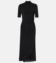 Alaia Draped asymmetric midi dress