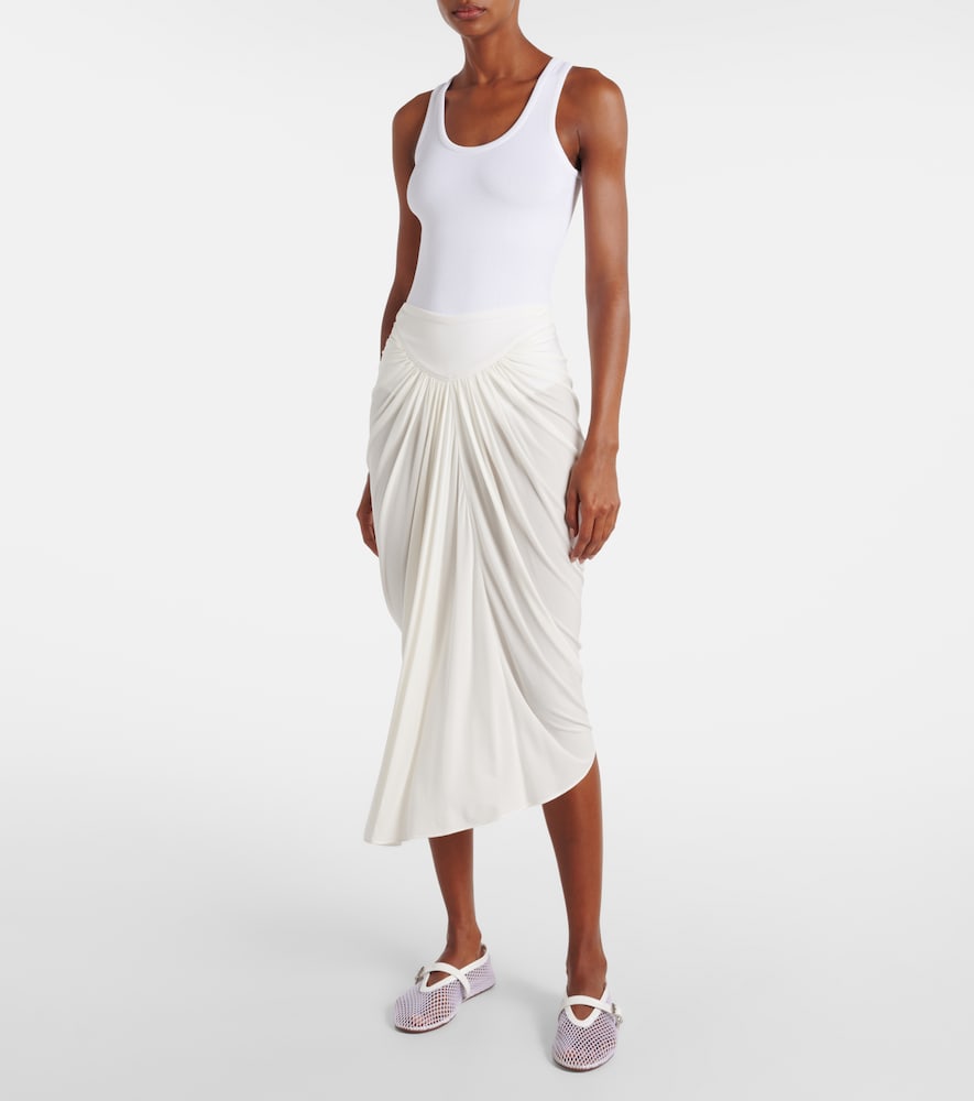 Alaia Draped asymmetric midi skirt