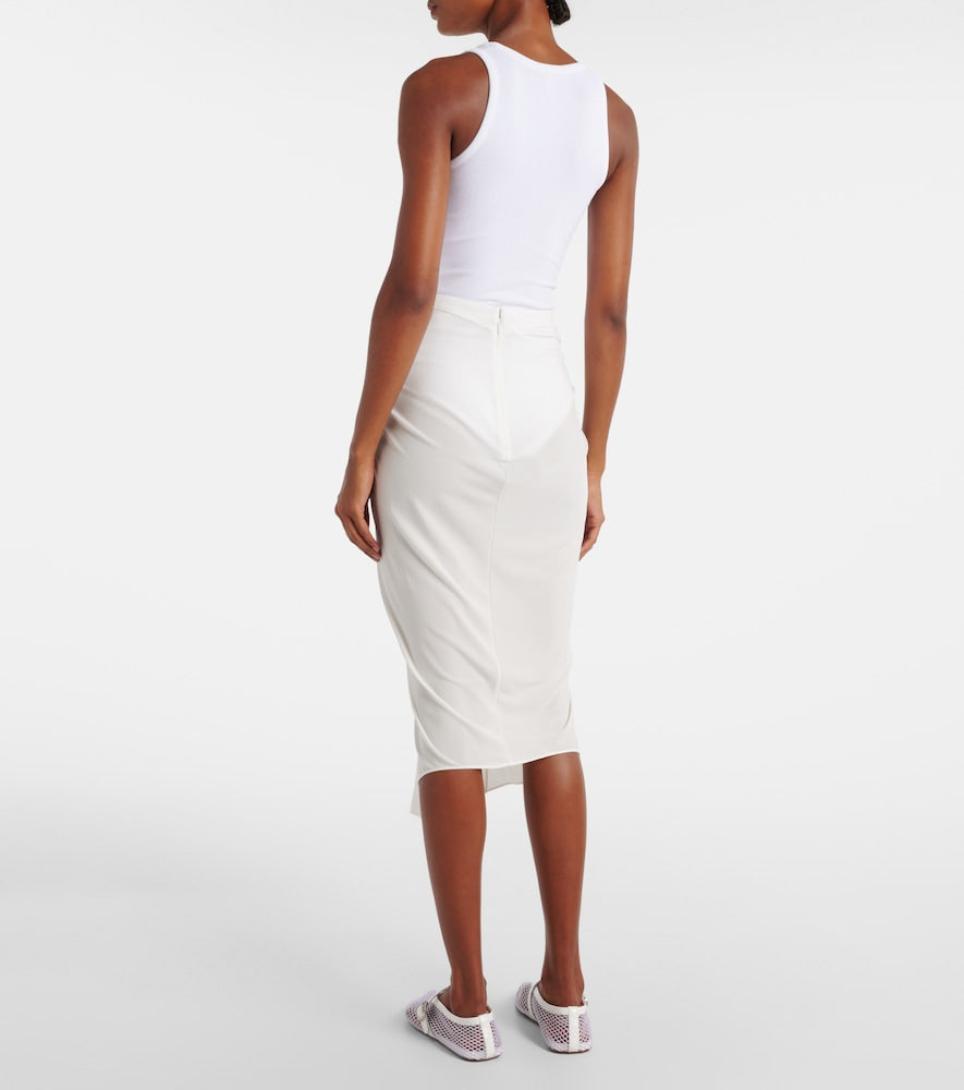 Alaia Draped asymmetric midi skirt