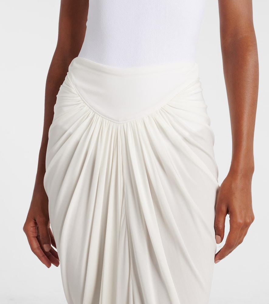 Alaia Draped asymmetric midi skirt