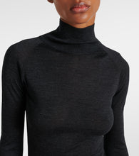 Alaia Draped wool turtleneck dress