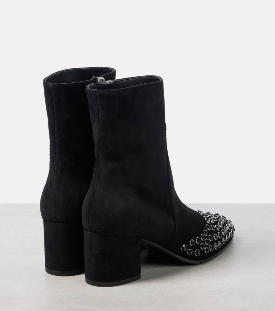 Alaia Embellished suede ankle boots