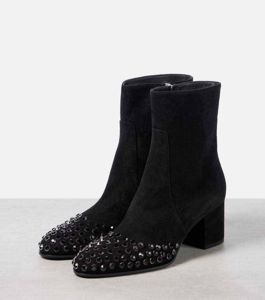 Alaia Embellished suede ankle boots