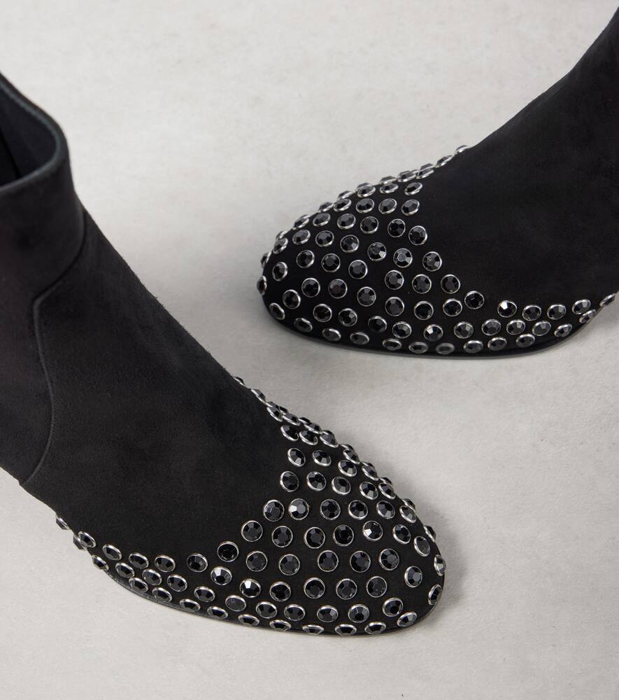 Alaia Embellished suede ankle boots
