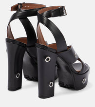 Alaia Eyelet-embellished leather sandals